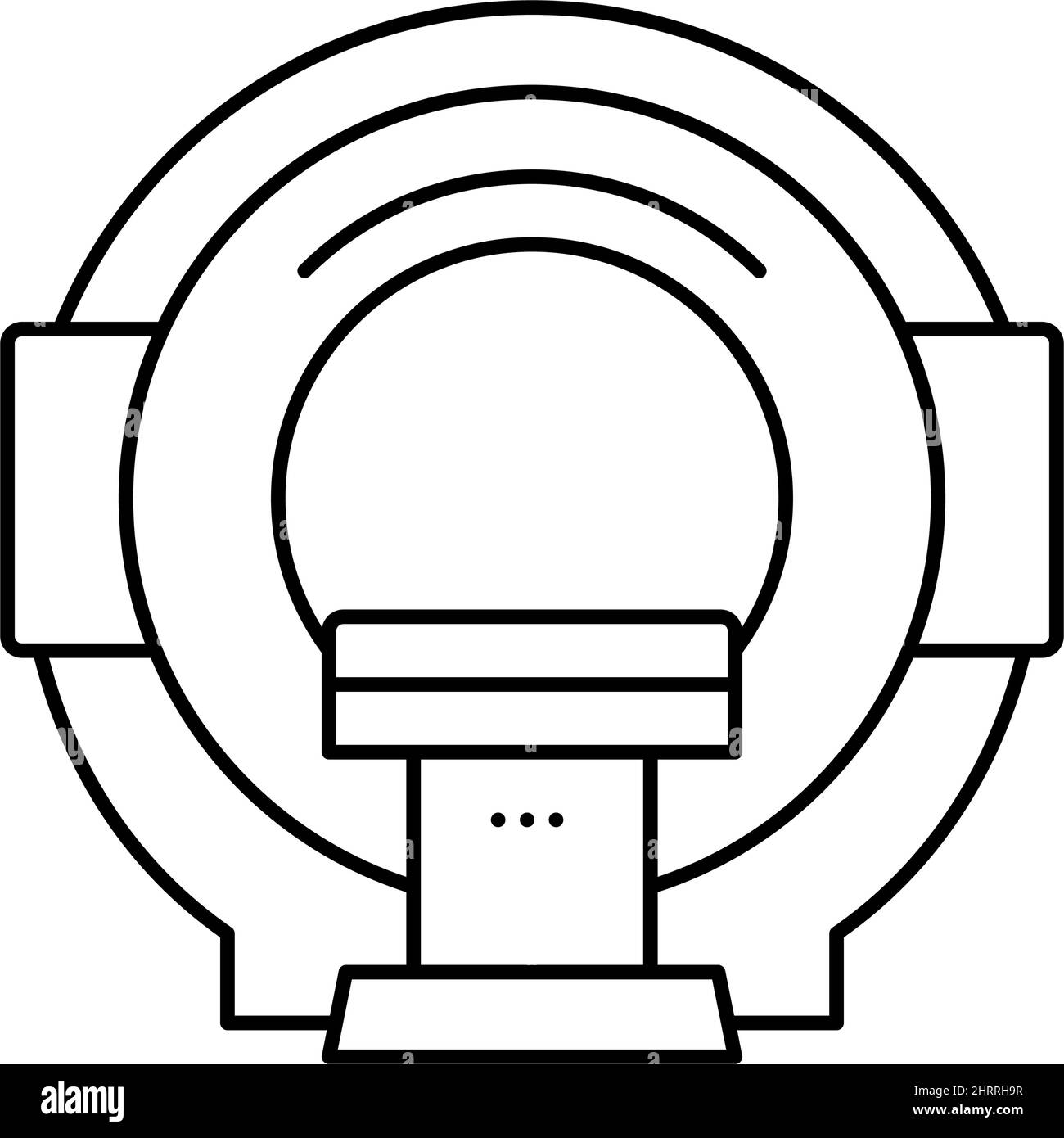 abbildung des Symbols für die linie der mrt-Radiologie-Geräte Stock Vektor