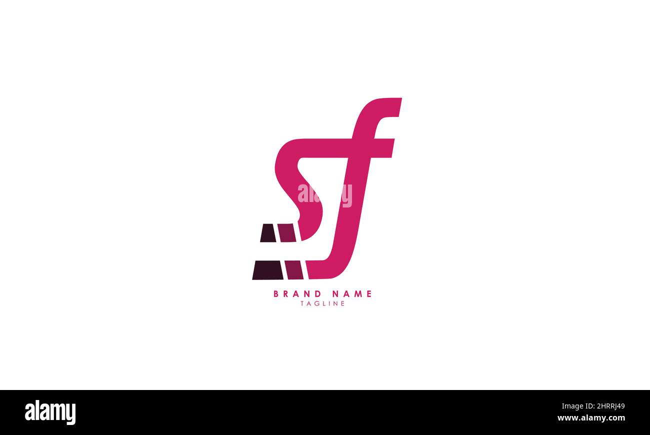 Buchstabenbuchstaben Initialen Monogramm-Logo SF, FS, S und F Stock Vektor