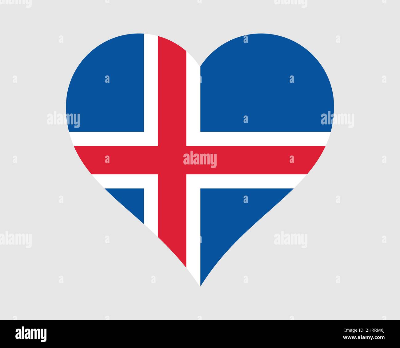 HerzFlagge Islands. Isländische Liebe Form Land Nation National Flagge