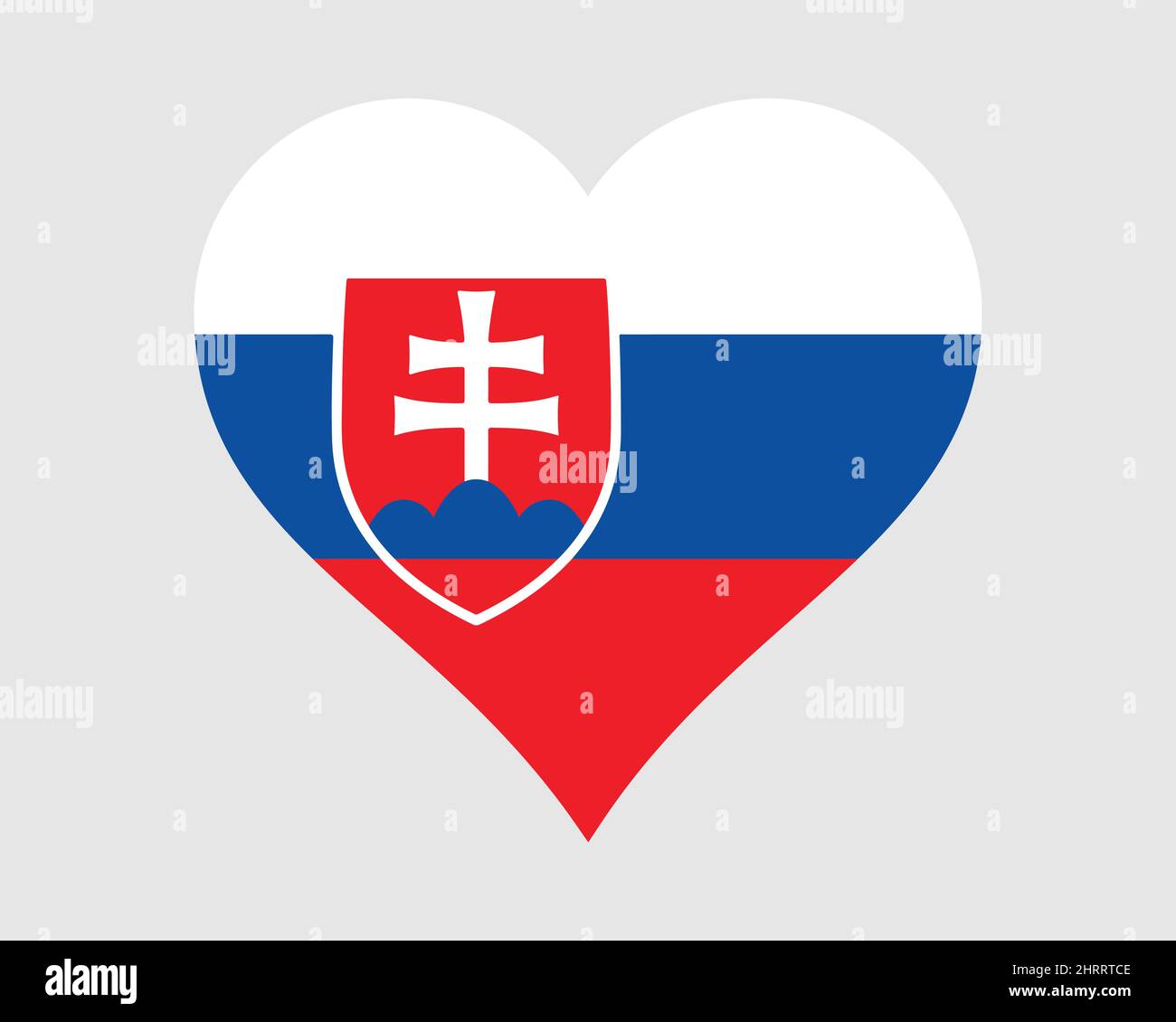 Flagge Des Slowakischen Herzens. Slowakische Liebe Form Land Nation