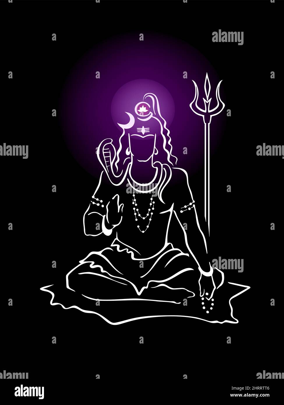 Shiva, hinduistischer gott, segnend, mit glänzendem Sahasrara Kronenchakra. Mahadeva, höchster gott der Zerstörung, der Zeit, des Tanzes, des Yoga. Elegantes schwarzes Handdraw Stock Vektor Shiva, hinduistischer gott, segnend, mit glänzendem Sahasrara Kronenchakra. Mahadeva, höchster gott der Zerstörung, der Zeit, des Tanzes, des Yoga. Elegantes schwarzes Handdraw Stock Vektor