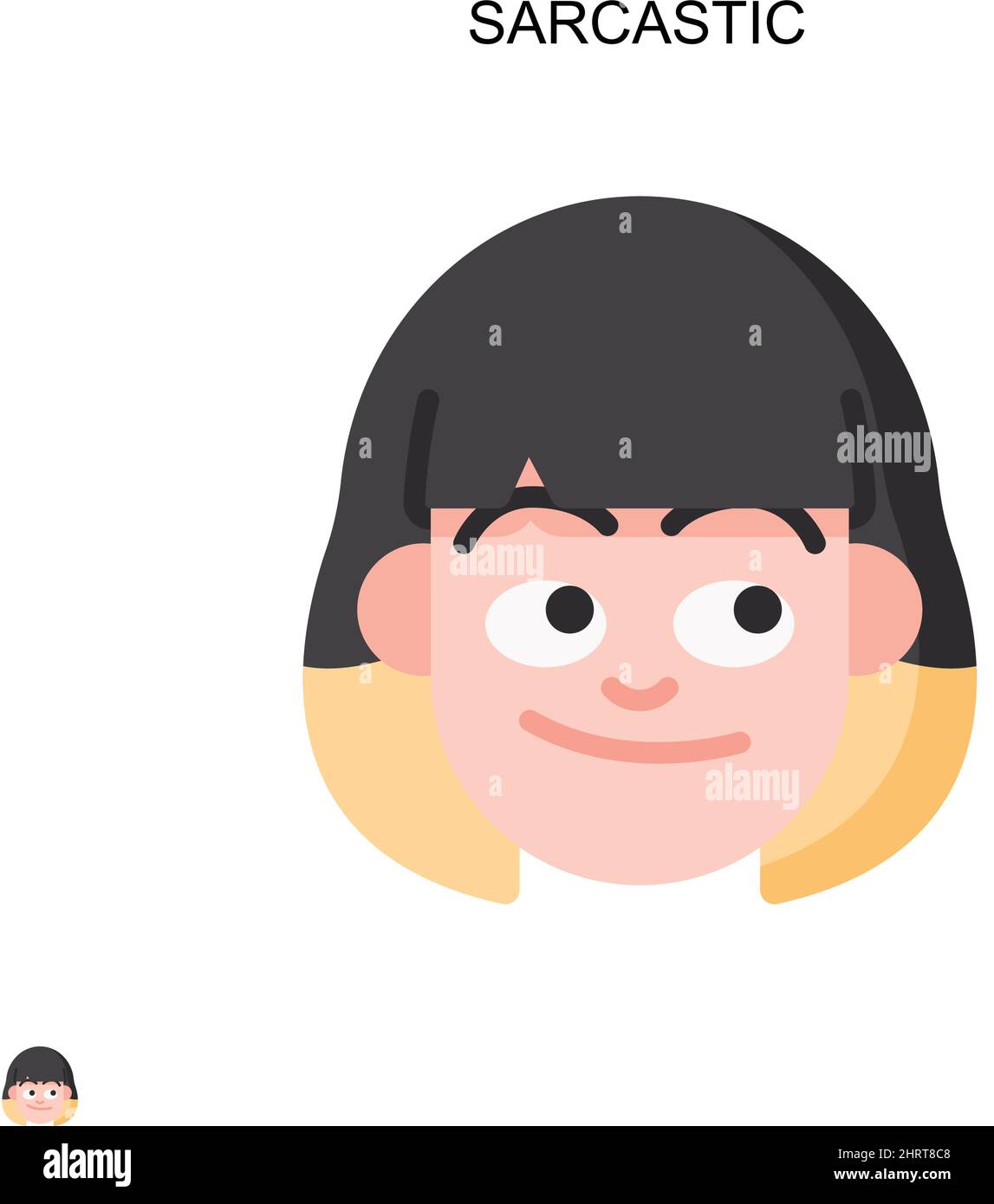 Sarkastisches einfaches Vektorsymbol. Illustration Symbol Design-Vorlage für Web mobile UI-Element. Stock Vektor