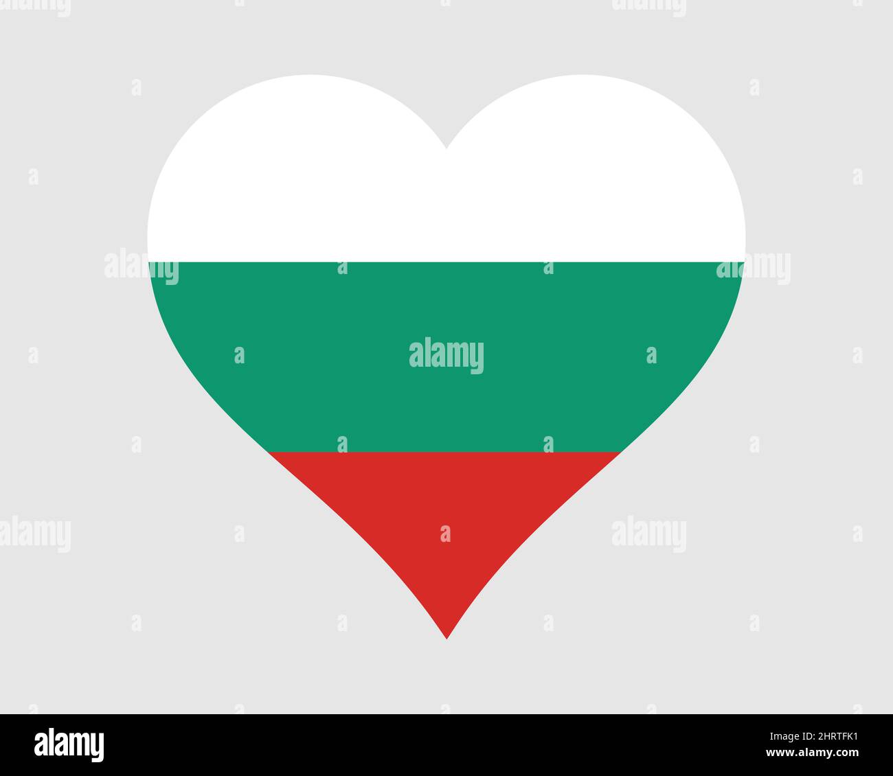 Bulgarien Herz Flagge. Bulgarische Liebe Form Land Nation Nationale