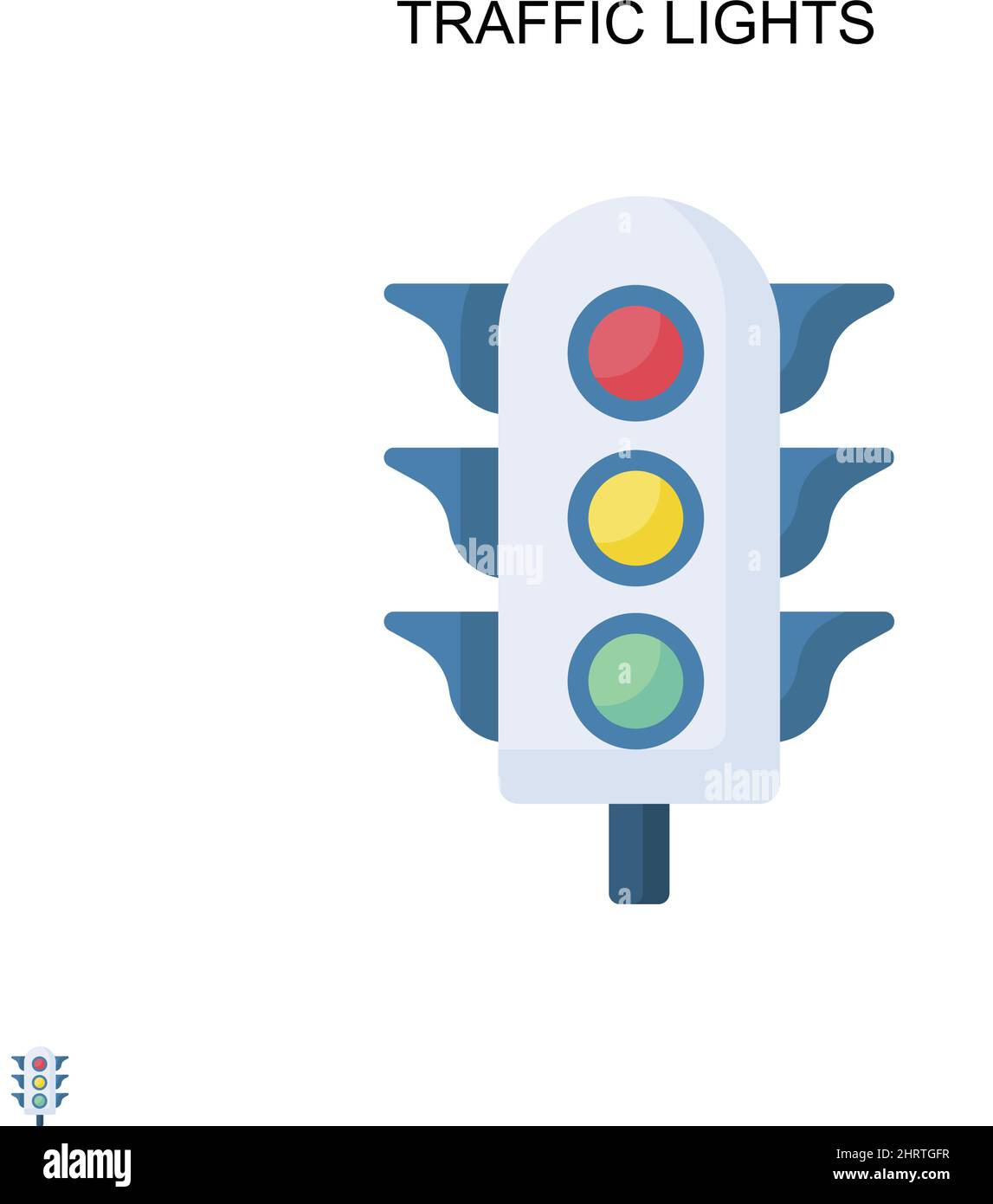 Einfaches Vektorsymbol für Ampeln. Illustration Symbol Design-Vorlage für Web mobile UI-Element. Stock Vektor