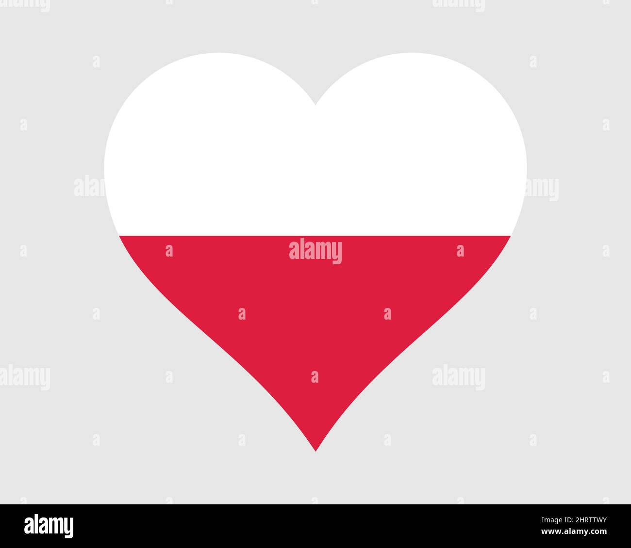 Herzflagge Polen. Polnische Liebe Form Land Nation Nationale Flagge