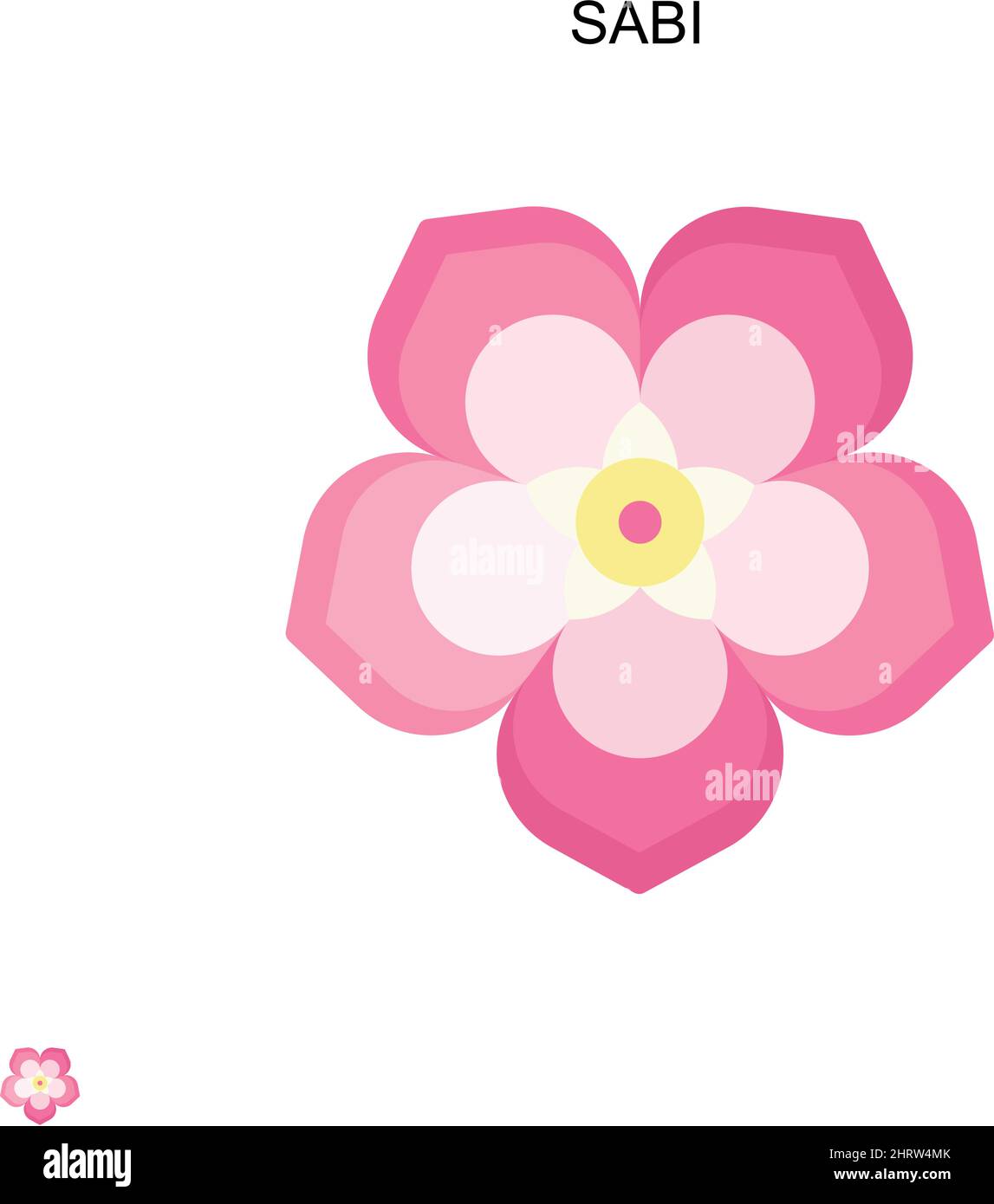 Einfaches Vektorsymbol Sabi. Illustration Symbol Design-Vorlage für Web mobile UI-Element. Stock Vektor