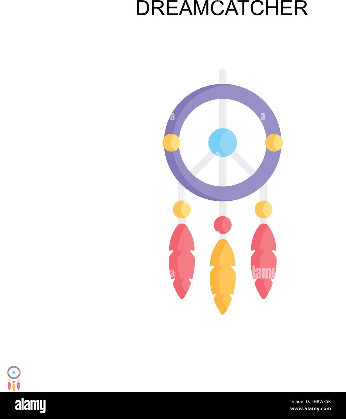 Dreamcatcher einfaches Vektorsymbol. Illustration Symbol Design-Vorlage für Web mobile UI-Element. Stock Vektor