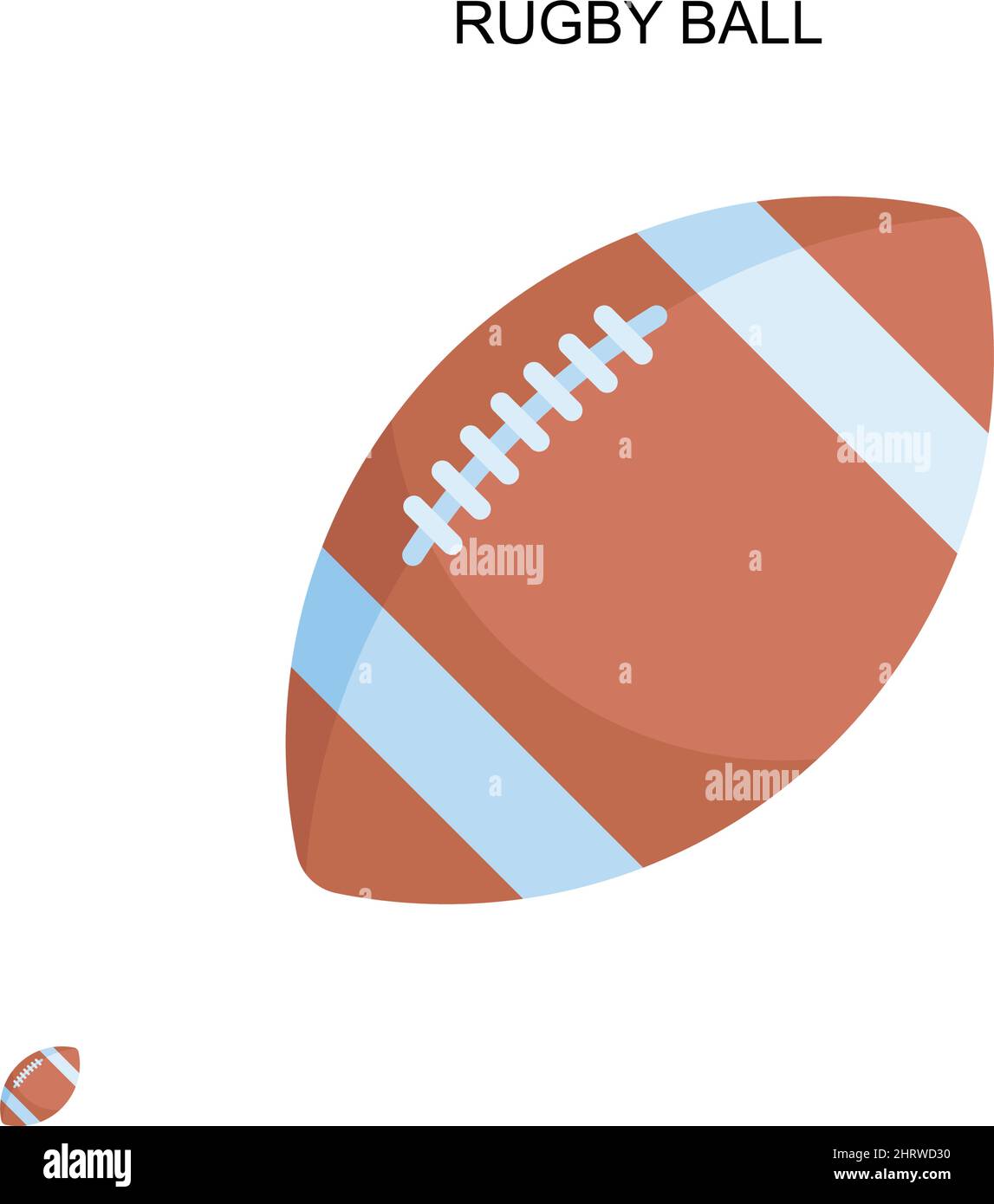 Einfaches Vektorsymbol für Rugby-Ball. Illustration Symbol Design-Vorlage für Web mobile UI-Element. Stock Vektor