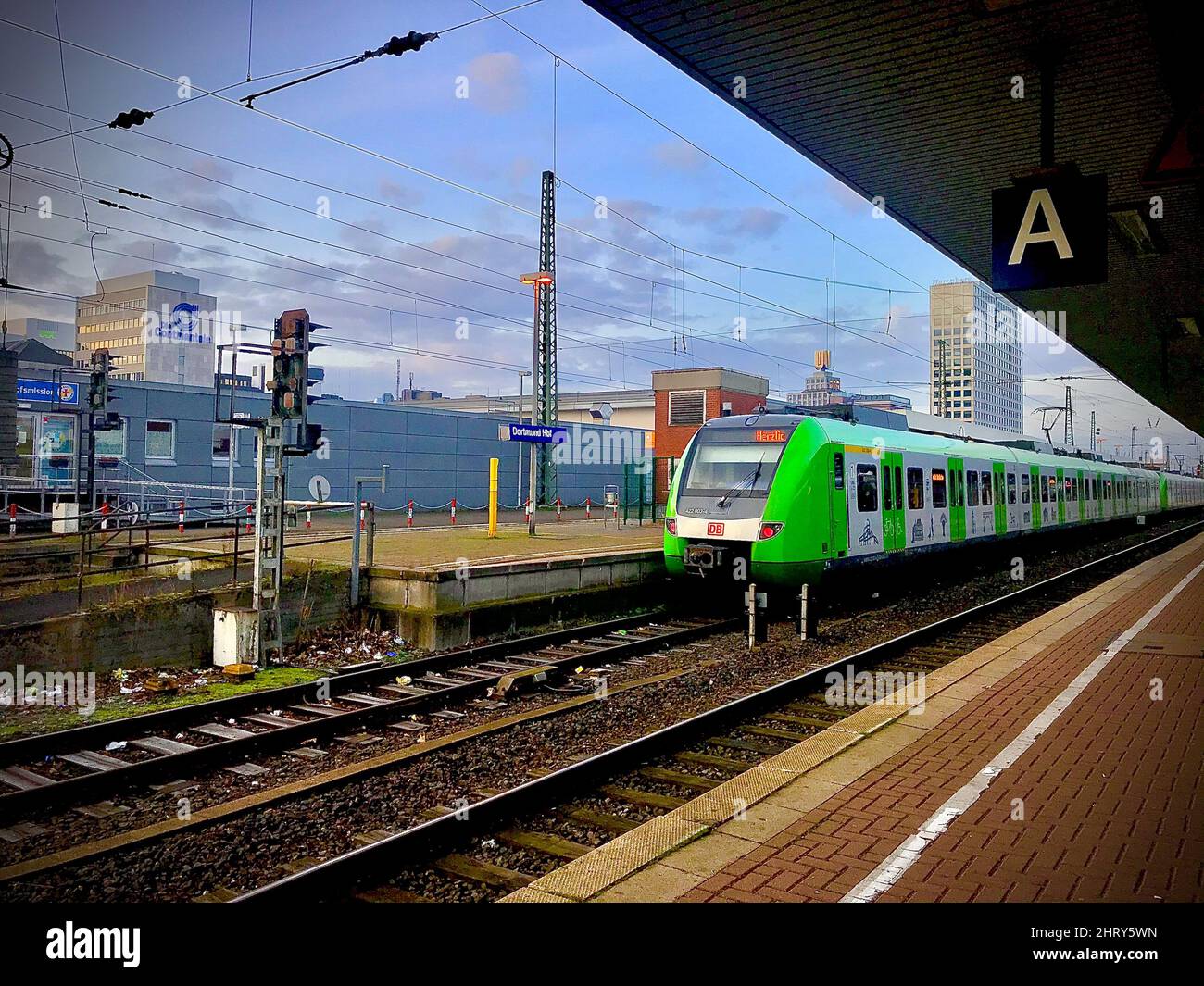 Blick auf Deutschland Bahnhof Dortmund Hauptbahnhof Stockfoto