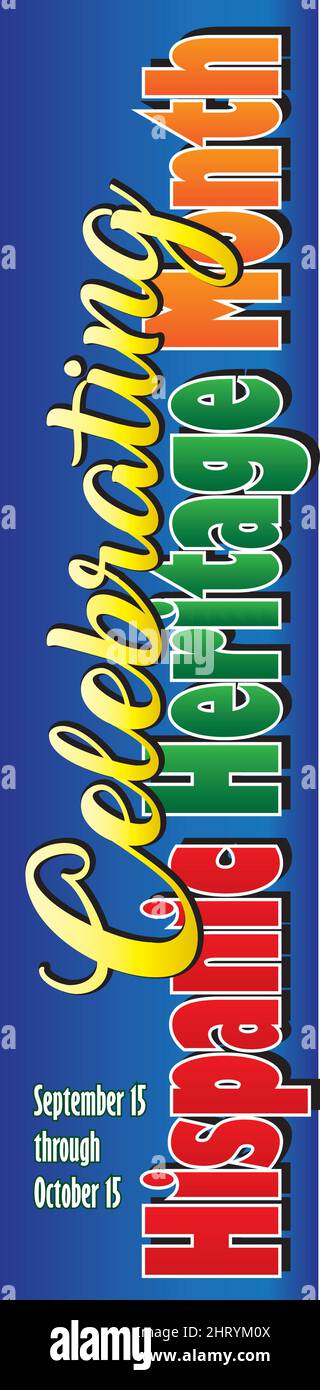 Wir Feiern Den Hispanischen Kulturmonat Stock Vektor