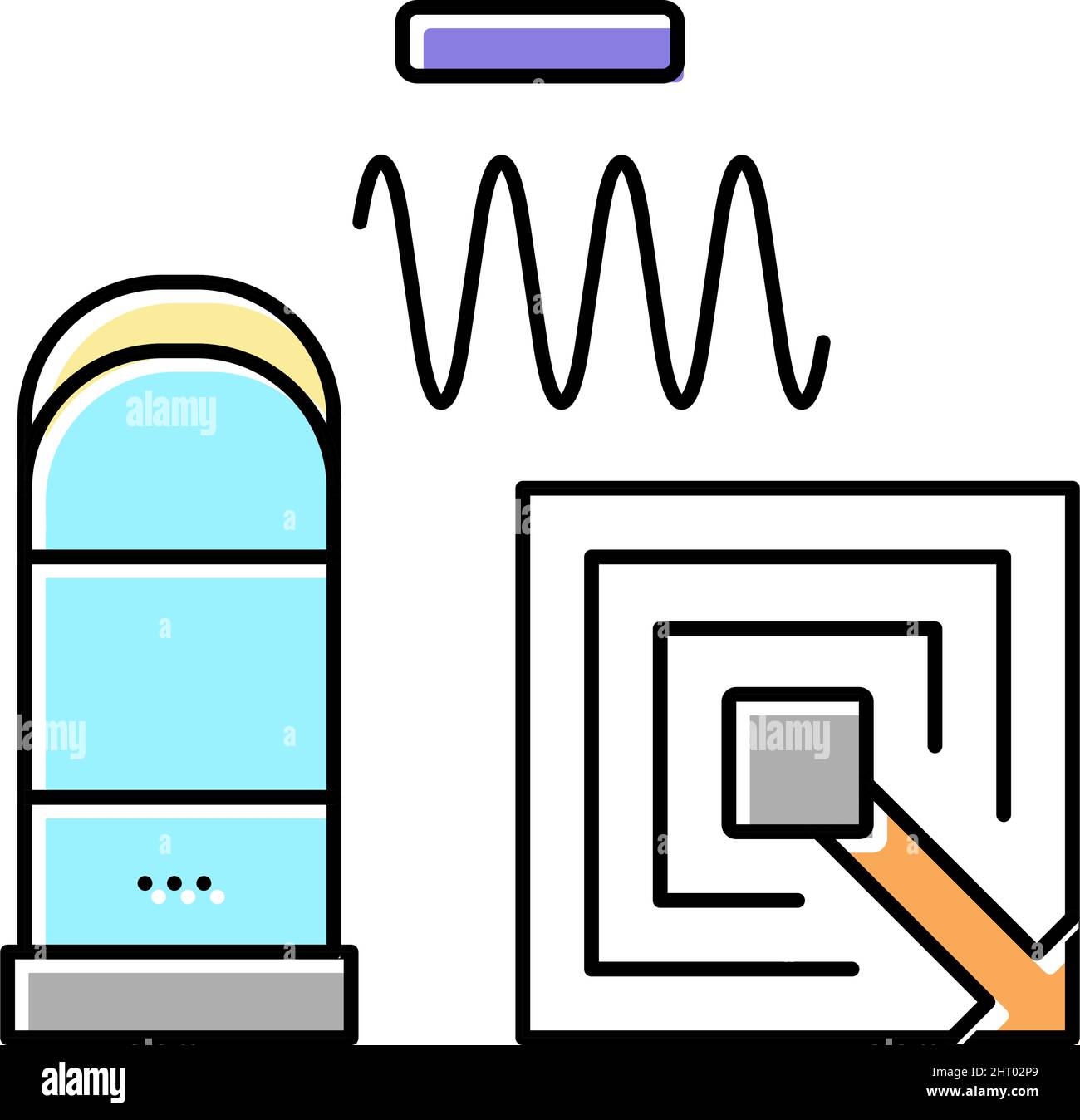 Technologie der rfid Farbe Symbol Vektor Illustration Stock Vektor