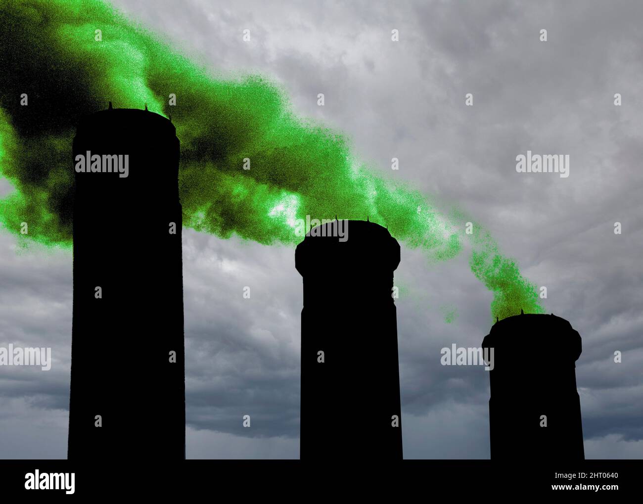 Greenwashing der Kohleindustrie, konzeptuelles Image Stockfoto