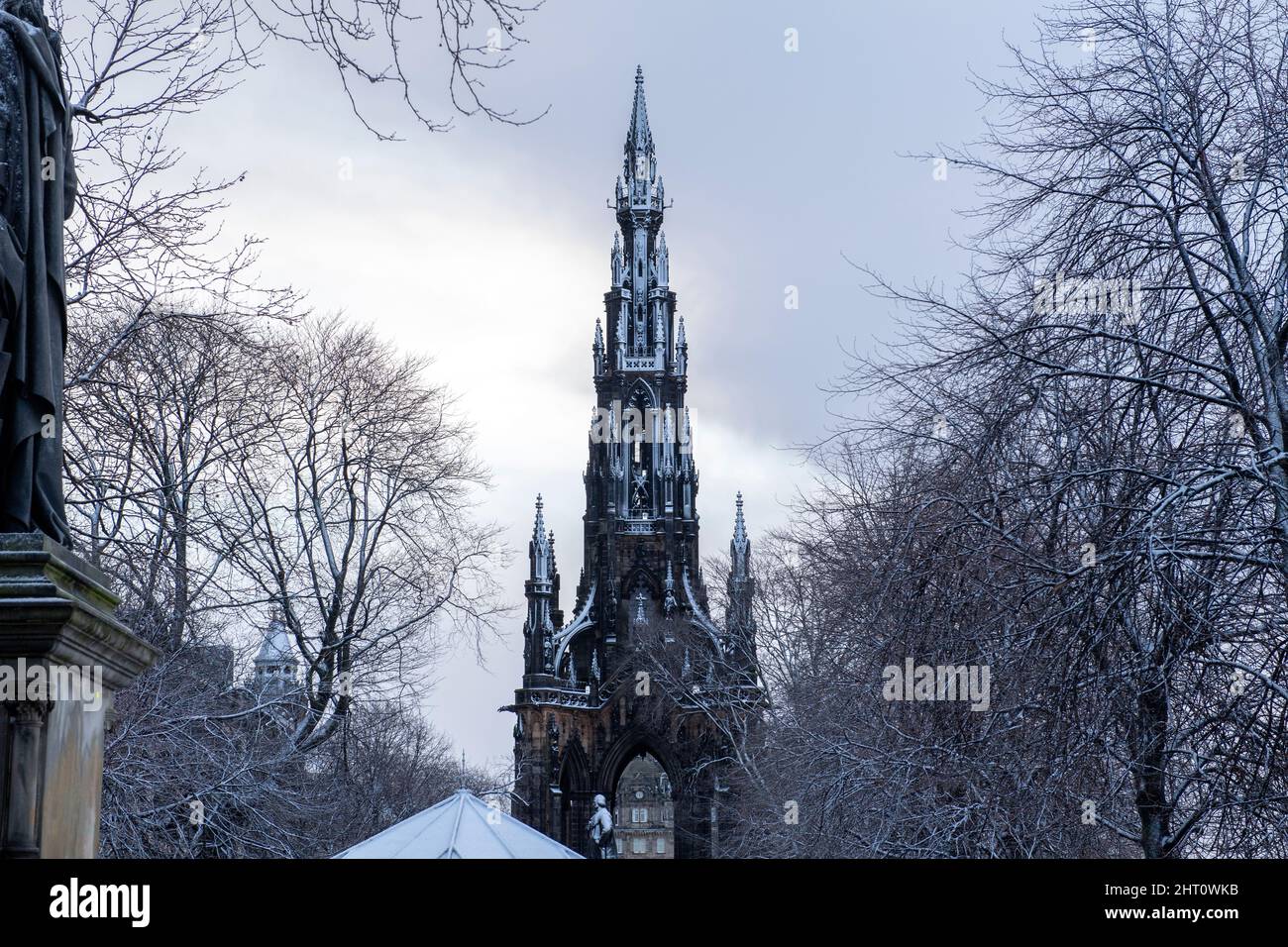Das Scott Monument in den Princes Street Gardens, Edinburgh, Schottland Stockfoto