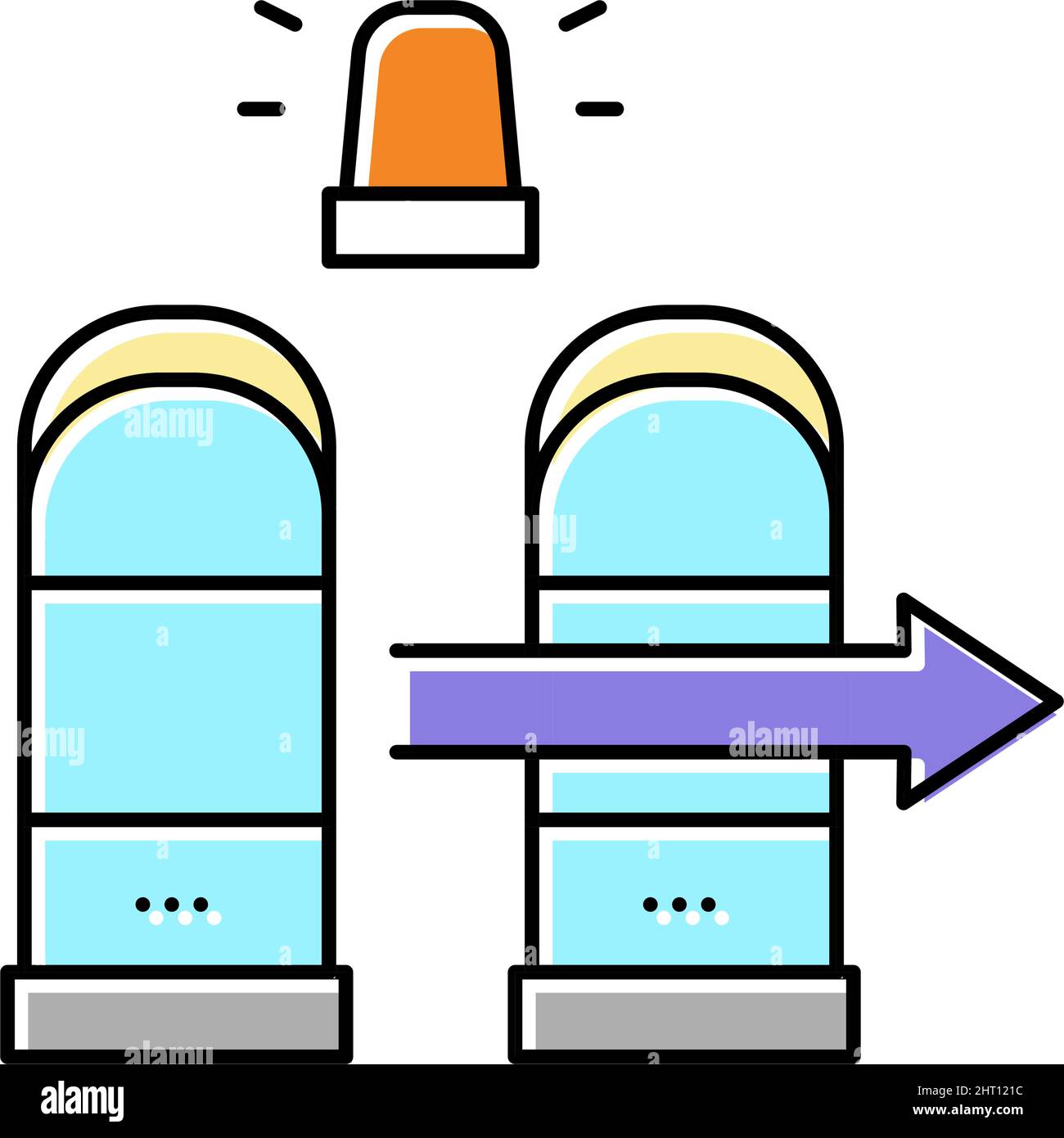 Technologie rfid für Zugang Farbe Symbol Vektor Illustration Stock Vektor