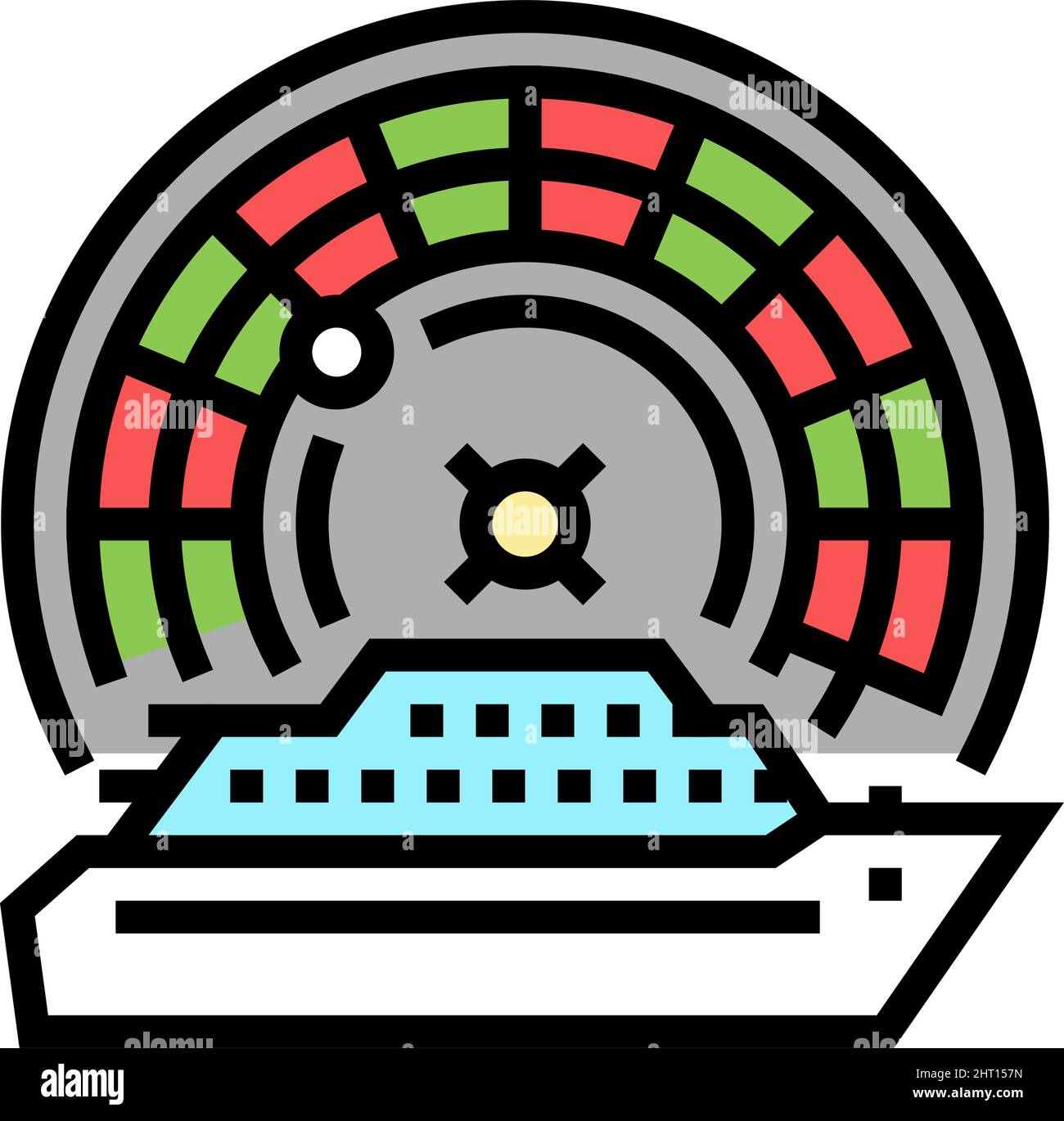casino Kreuzfahrt Farbe Symbol Vektor Illustration Stock Vektor