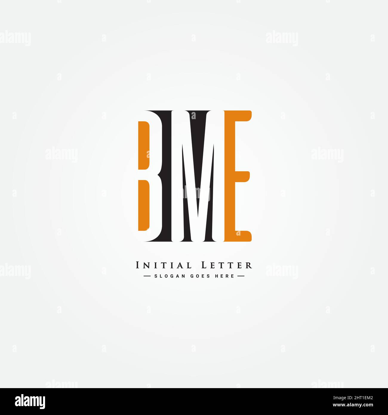 Einfaches Geschäftslogo für den Anfangsbuchstaben BME - Alphabet-Logo - Vektor-Logo-Vorlage für Firmennamen-Initialen Stock Vektor