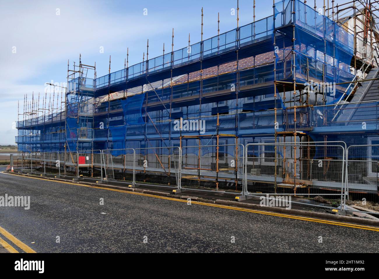 Neue Häuser in der Nähe des Hafens, Irvine, North Ayrshire, Schottland, Großbritannien Stockfoto