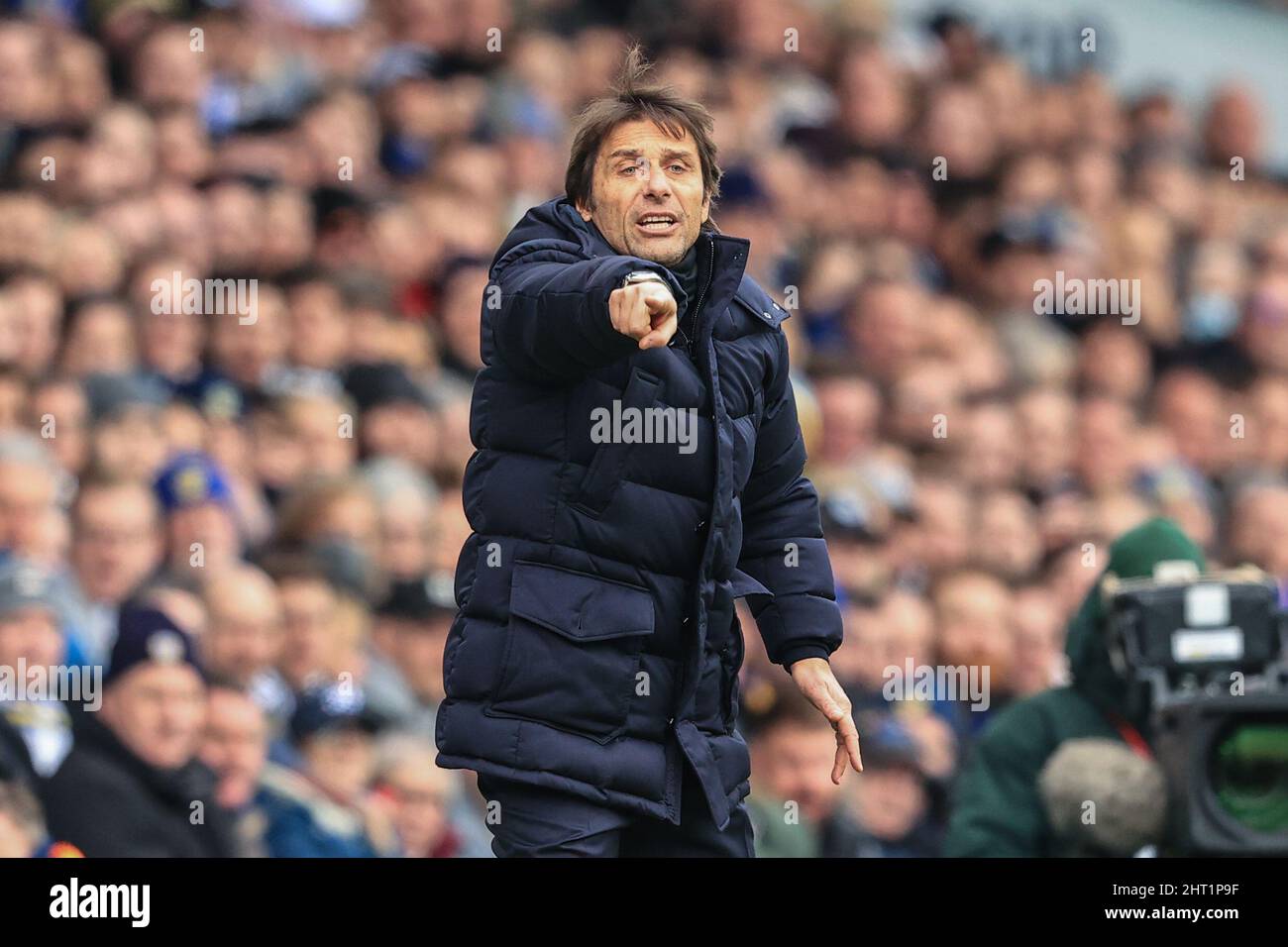 Antonio Conte Manager von Tottenham Hotspur reagiert während des Spiels Stockfoto