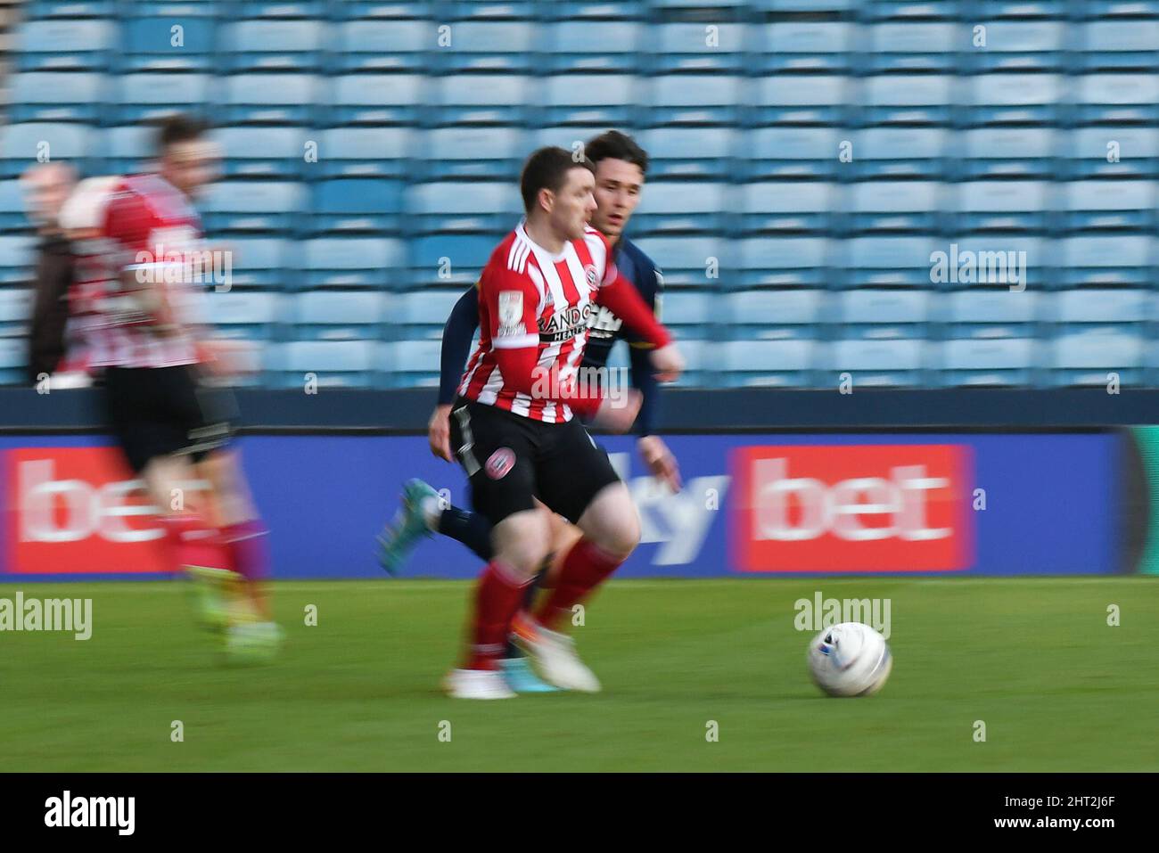 LONDON, GROSSBRITANNIEN. FEB 26. John Fleck von Sheffield United in Aktion beim Sky Bet Championship-Spiel zwischen Millwall und Sheffield United am Samstag, 26.. Februar 2022 in Den, London. (Kredit: Ivan Yordanov | MI Nachrichten) Kredit: MI Nachrichten & Sport /Alamy Live Nachrichten Stockfoto