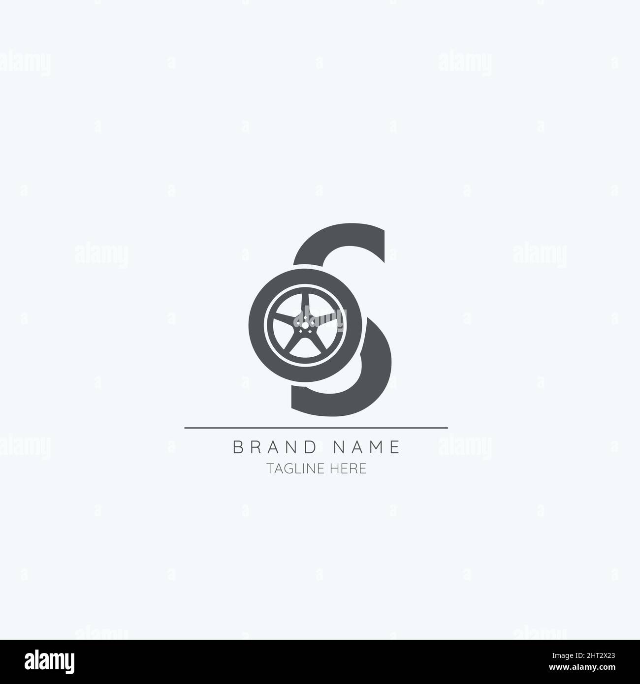 Vektorsymbol für das S-Reifenlogo im Buchstaben Stock Vektor