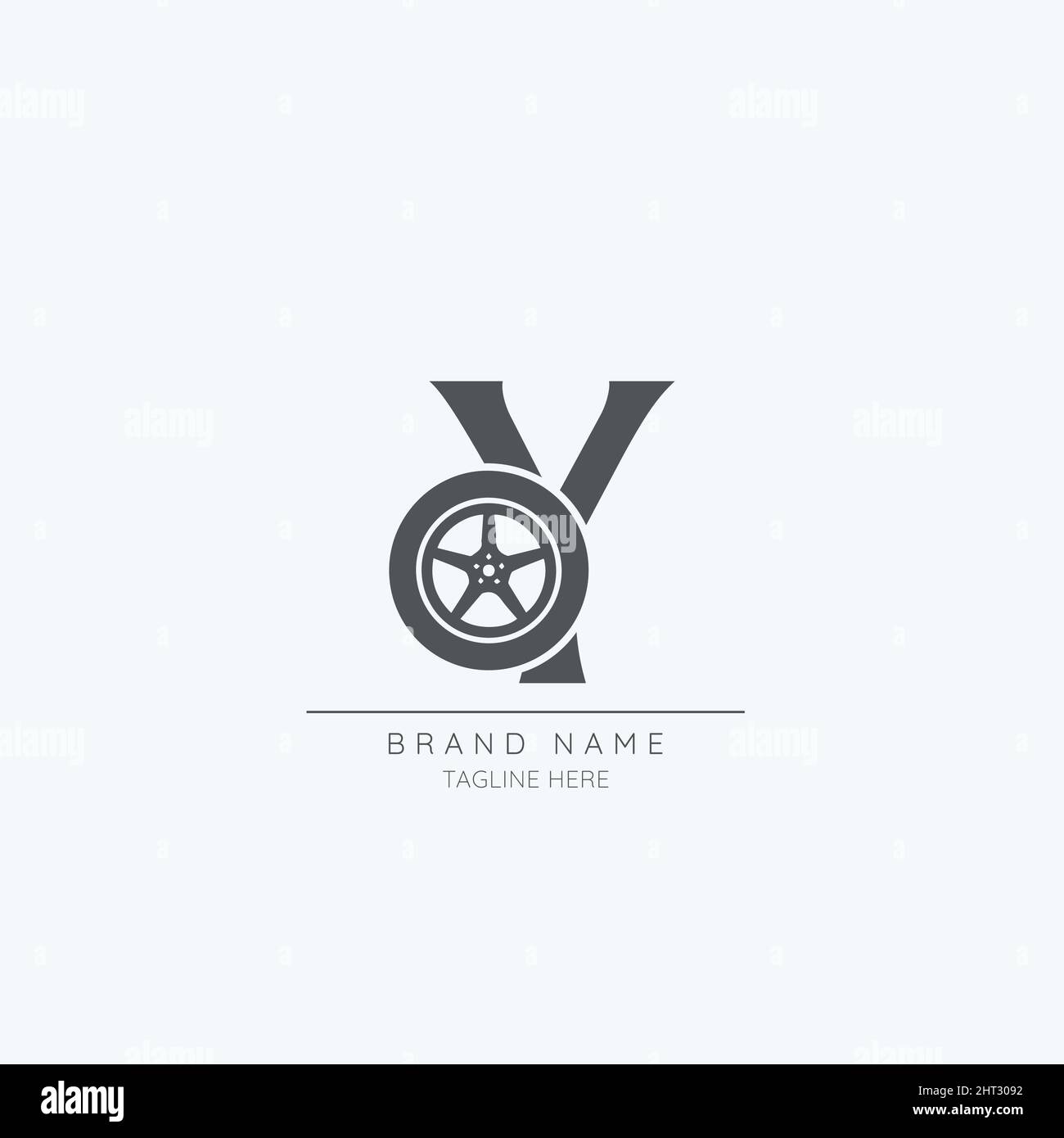 Vektorsymbol für das Logo des Y-Reifens Stock Vektor