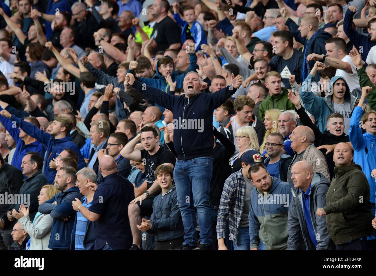 Fans des Everton-Fußballvereins bei Molineux 11/08/2018 - English Premier League Stockfoto