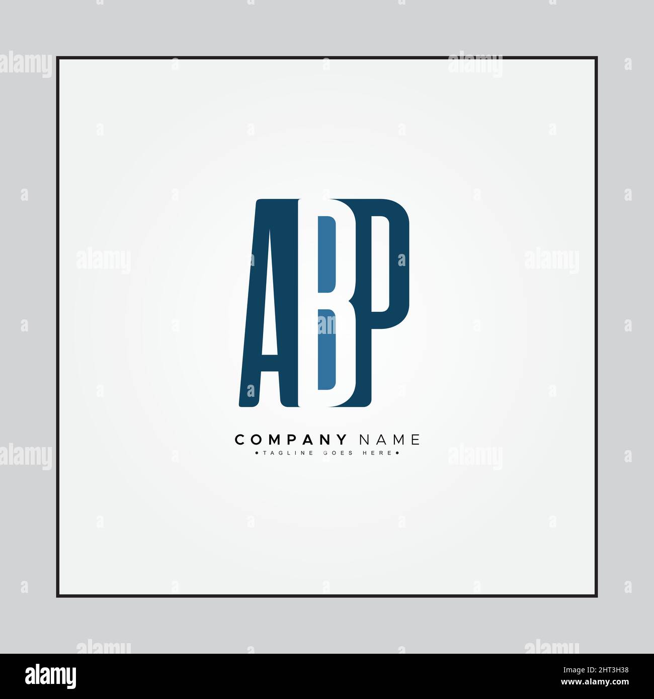 Einfaches Geschäftslogo für den Anfangsbuchstaben ABP - Alphabet Logo - Vektor-Logo-Vorlage für Firmennamen-Initialen Stock Vektor