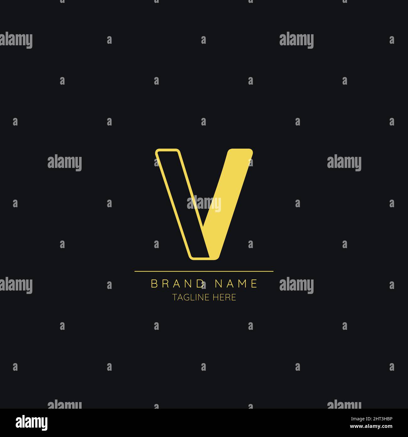 Symbol für das Logo „Creative Initial Letter V“ Stock Vektor