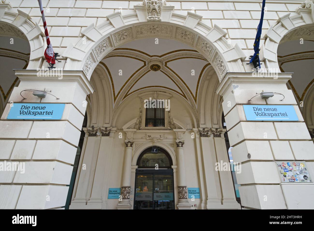 Zentrale der Neuen Volkspartei (ÖVP) in Wien - Zentrale der Neuen Volkspartei (ÖVP) in Wien Stockfoto