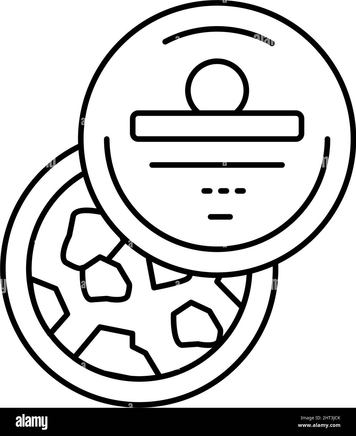 Abbildung des Symbols für die Linie des Salzbehälters im Bad Stock Vektor