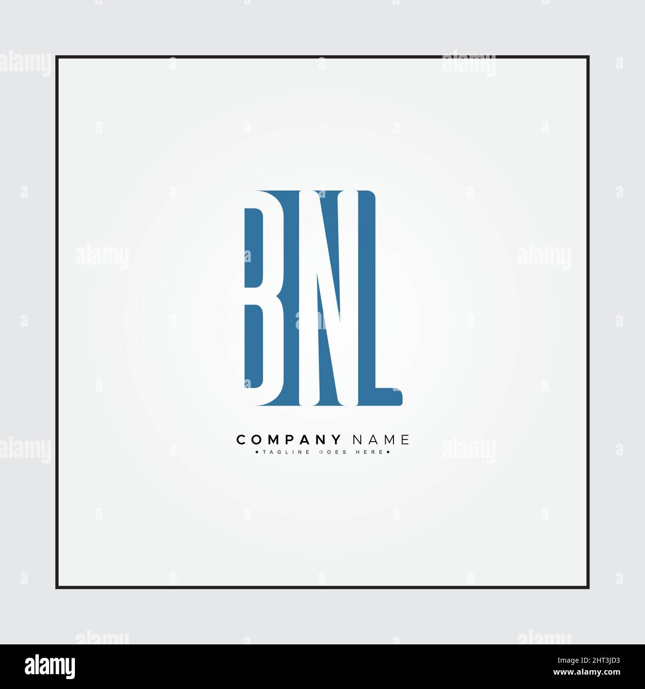 Minimal Business Logo für Alphabet BNL - Anfangsbuchstabe B, N und L - Vektor-Logo-Vorlage für Firmennamen-Initialen Stock Vektor