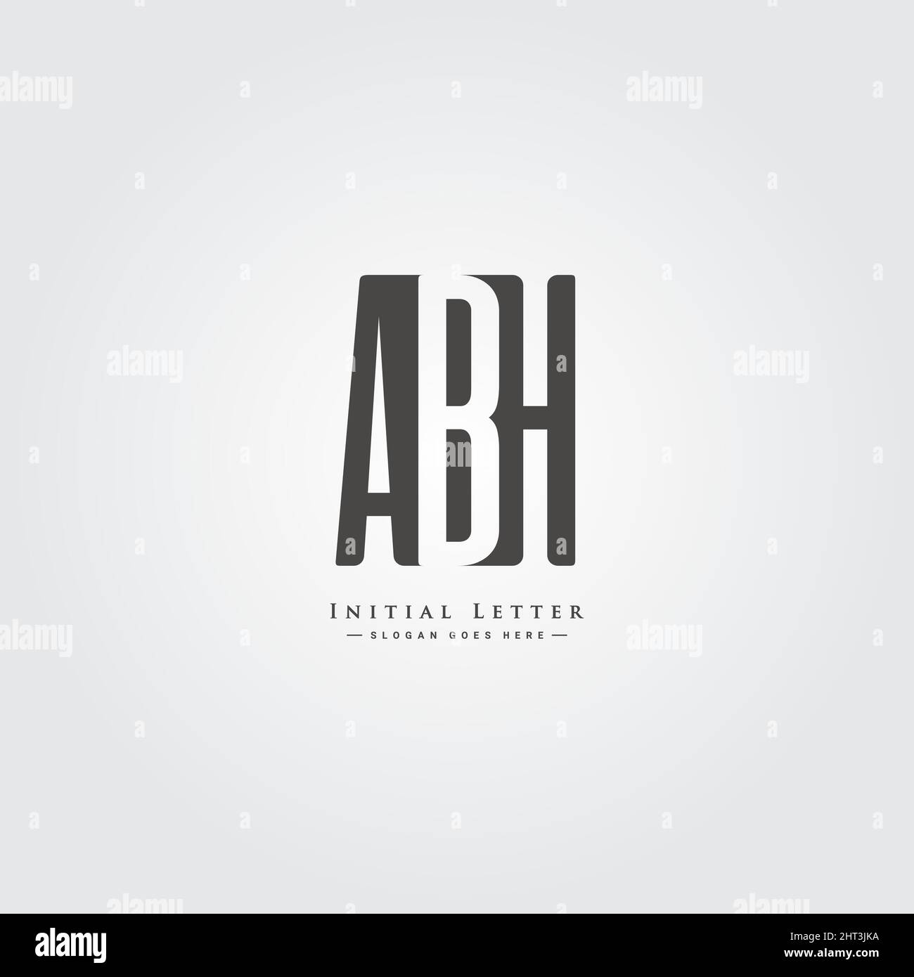 Anfangsbuchstabe ABH-Logo - einfaches Monogramm-Logo für die Initialen A, B und H - Vektor-Logo-Vorlage für Firmennamen-Initialen Stock Vektor