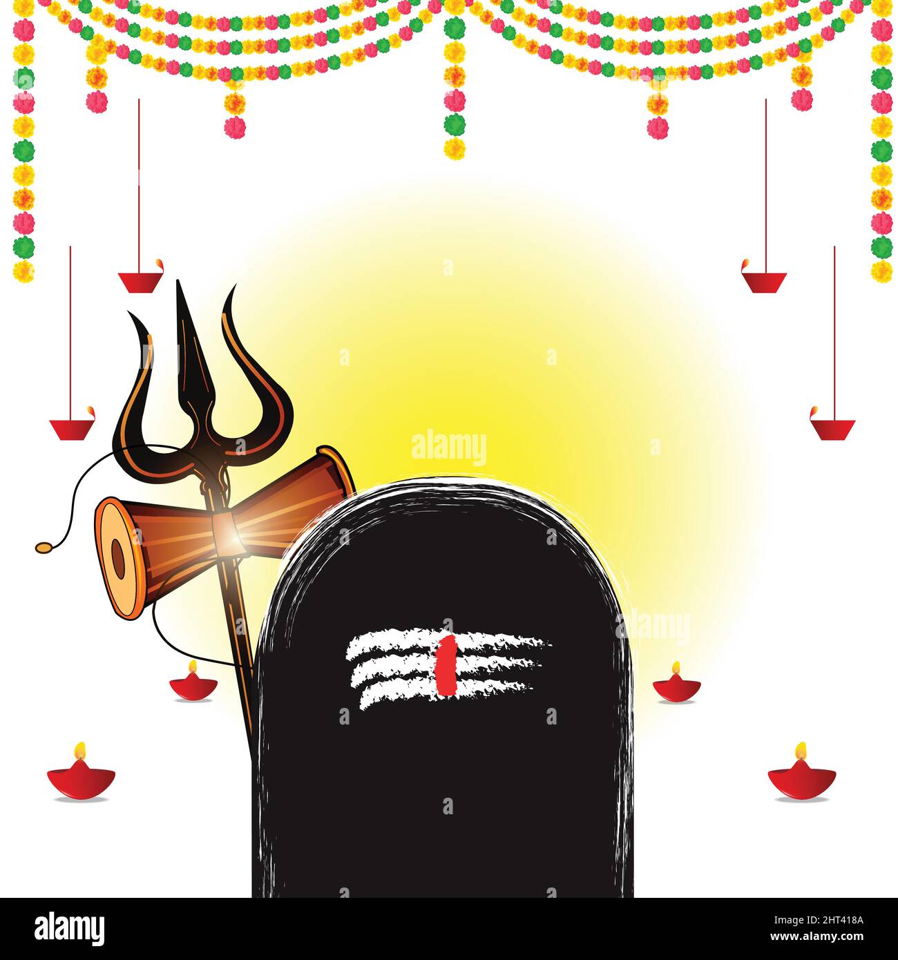 Illustration von herrn shiva für Maha Shivaratri ist ein Hindu-Festivals Stock Vektor