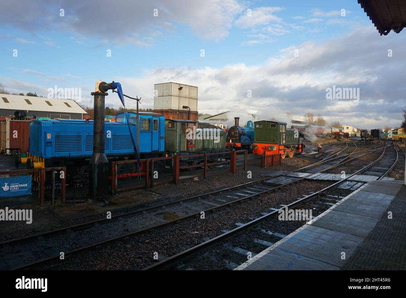 Eisenbahn Szene Stockfoto