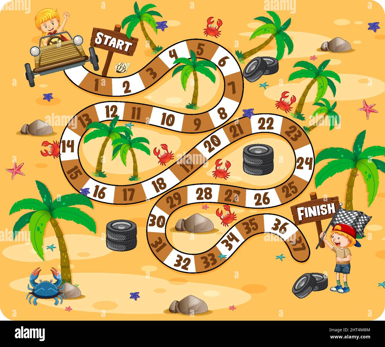 Vorlage für die Zählung von Zahlen für Kindergartenkinder Illustration Vorlage für die Zählung von Zahlen für Kindergartenkinder Illustration