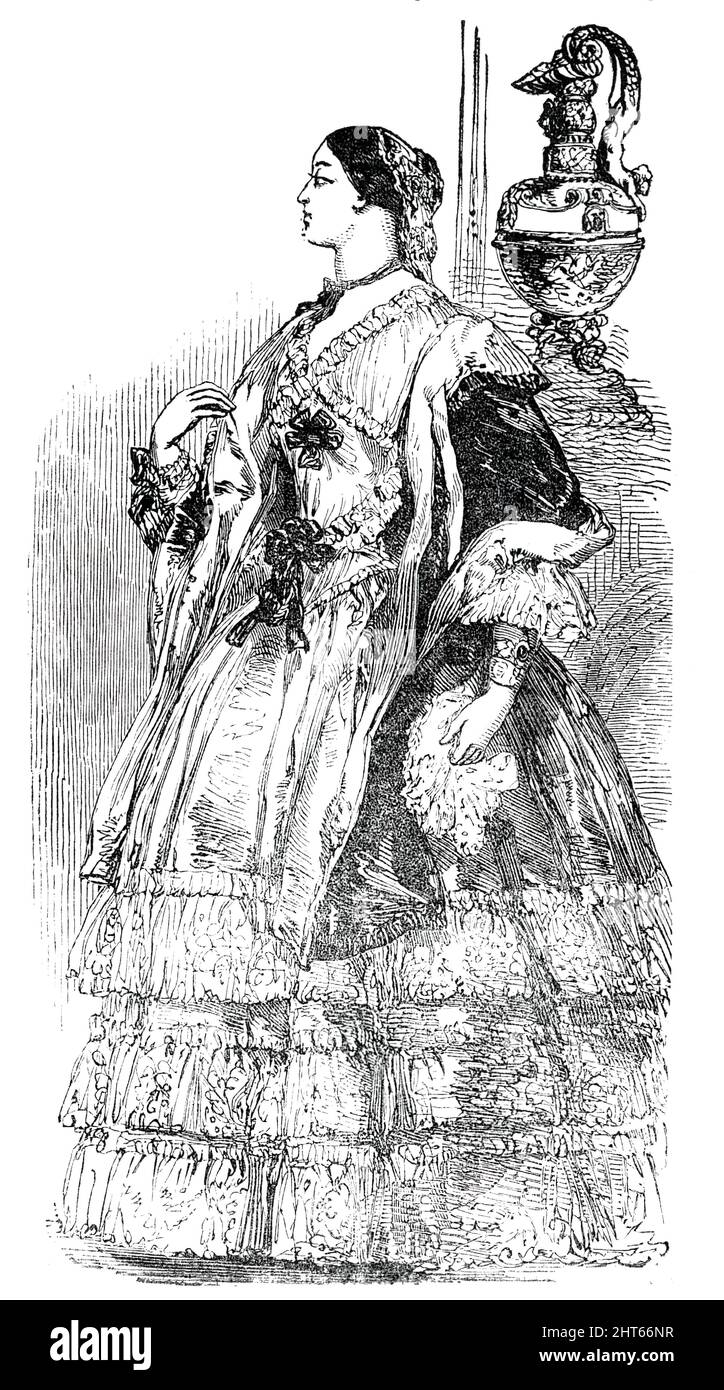 Mode für Mai 1850. Aus „Illustrated London News“, 1850. Stockfoto