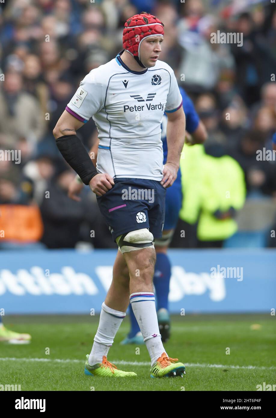 Edinburgh, Schottland, 26.. Februar 2022. Grant Gilchrist von Schottland während des Guinness 6 Nations Spiels im Murrayfield Stadium, Edinburgh. Bildnachweis sollte lauten: Neil Hanna / Sportimage Kredit: Sportimage/Alamy Live News Stockfoto