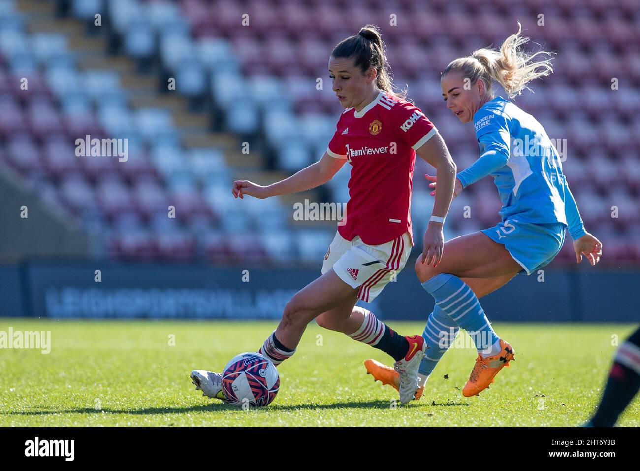 Leigh, Großbritannien. 27.. Februar 2022. Leigh, England, 27. 2022. Februar: Manchester Utd Forward, Ella Toone, man U 7 Richard Callis/SPP Credit: SPP Sport Press Photo. /Alamy Live News Stockfoto