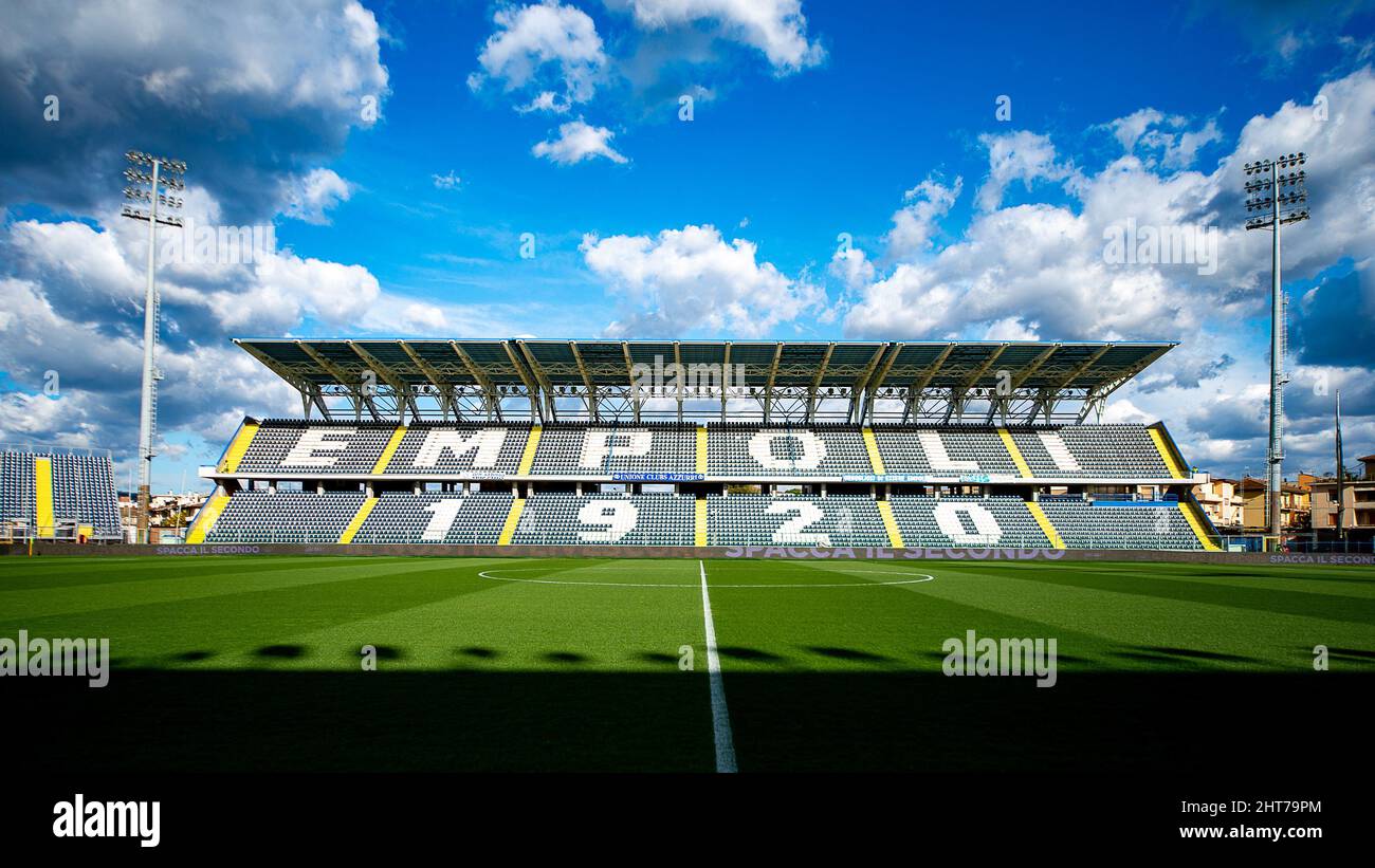 Stadion Carlo Castellani, während des Fußballspiels Serie A, Stadio Carlo Castellani, Empoli gegen Juventus, 26. Februar 2022 (Foto: AllShotLive/Sipa USA) Stockfoto