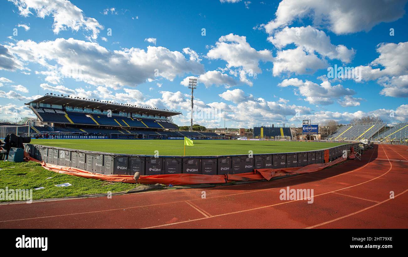 Stadion Carlo Castellani, während des Fußballspiels Serie A, Stadio Carlo Castellani, Empoli gegen Juventus, 26. Februar 2022 (Foto: AllShotLive/Sipa USA) Stockfoto