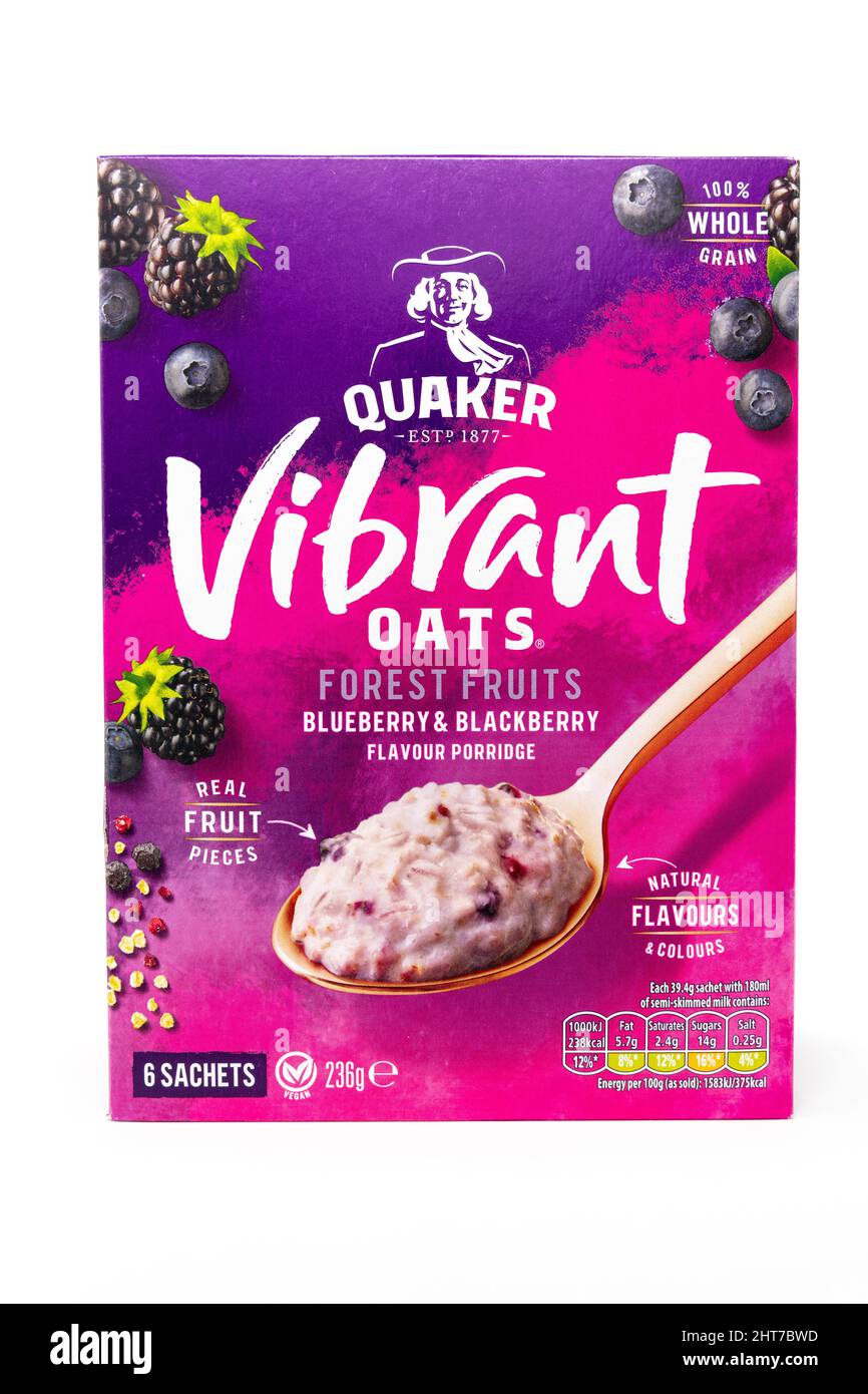 Quaker Vibrant Oats Forest Fruits Stockfoto