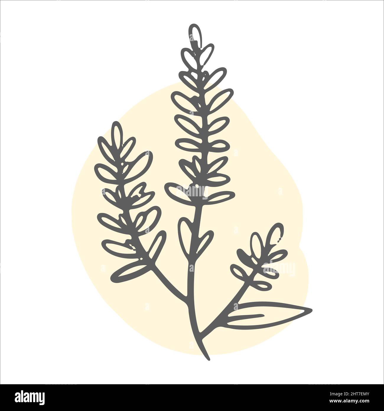 Bildmaterial mit einer Zeile. Abstrakte Illustration. Moderne Kunst. Minimalismus. Vektorgrafik. Stock Vektor