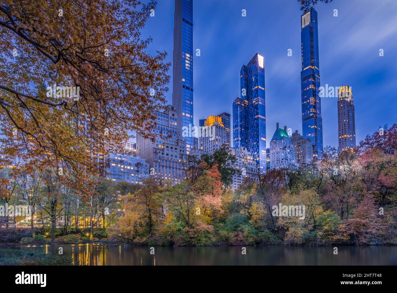 Blick auf den Wolkenkratzer in Manhattan Stockfoto