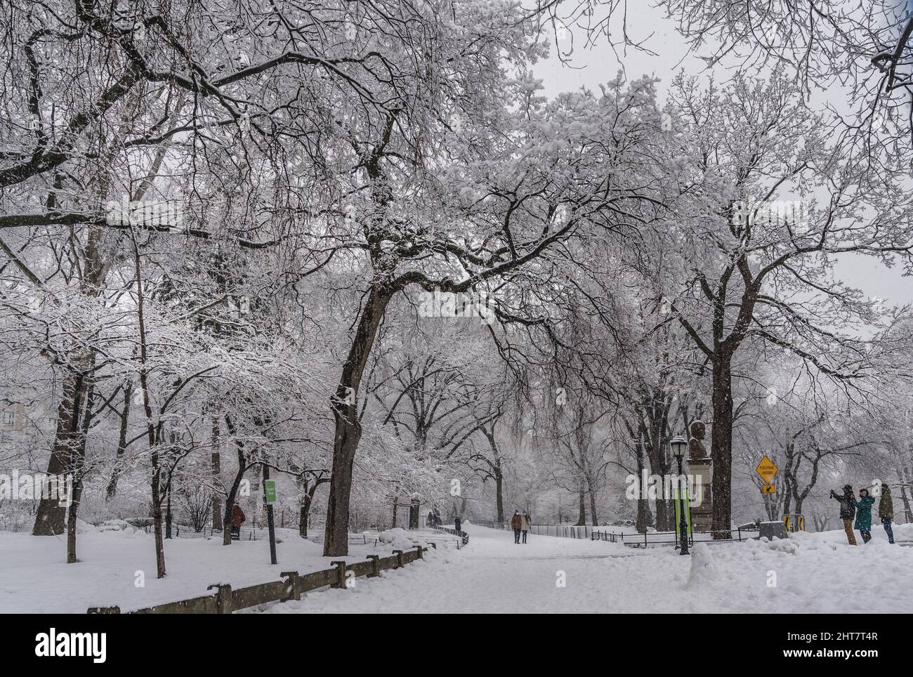 7. Februar 2021 großer Schneetag Stockfoto