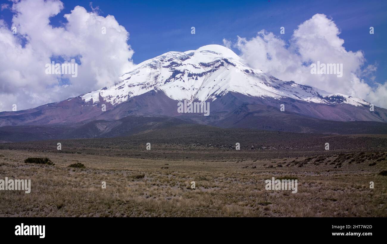 Landschaft von El chimborazo, Ecuador, anden, andengebirge Schneespitze Stockfoto