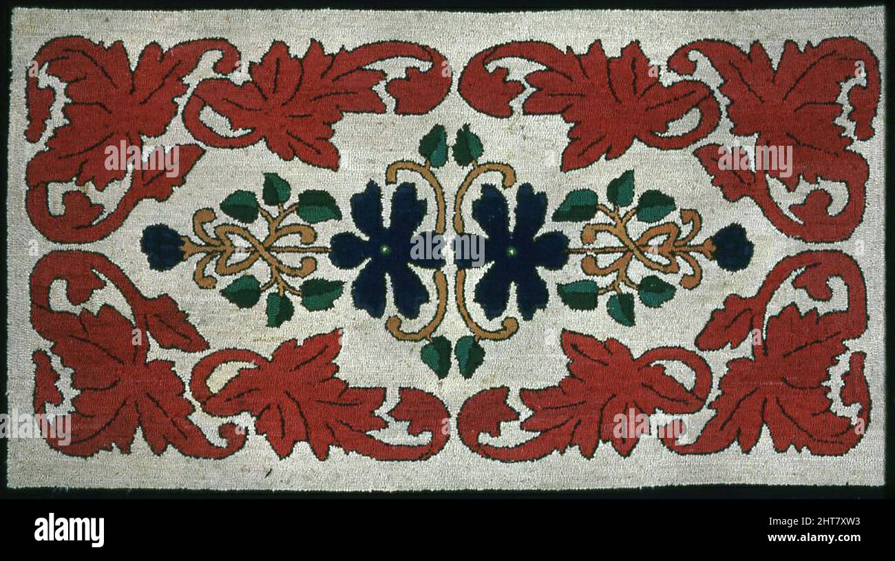 Teppich, Vereinigte Staaten, 19. Jahrhundert. Stockfoto