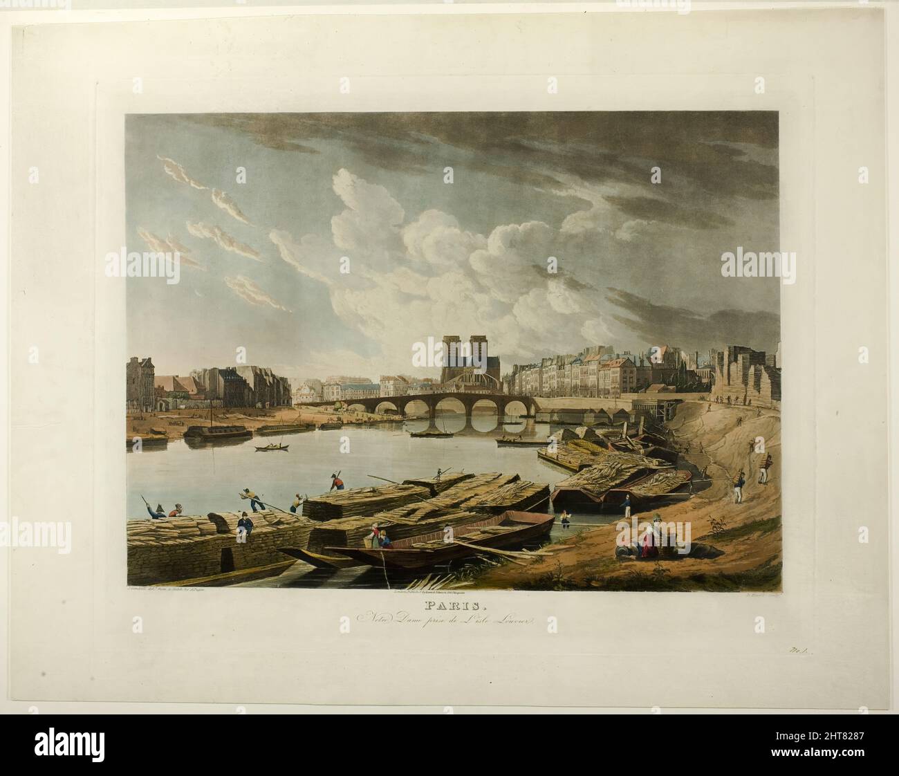 Paris, Notre Dame Pry de L'Ile Louvier, n.d. Stockfoto
