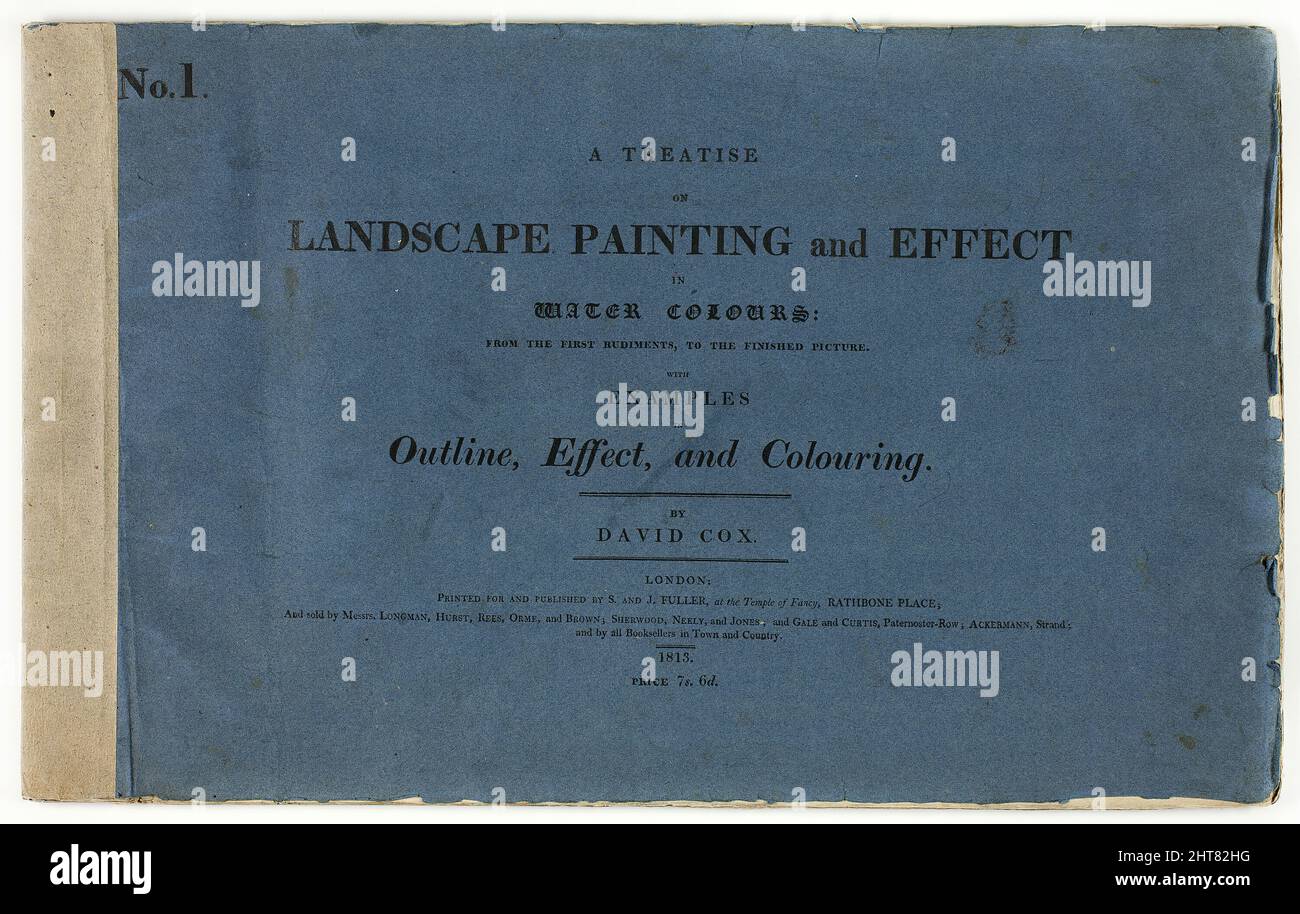 Eine Abhandlung über Landschaftsmalerei und Wirkung in Wasserfarben: Von den ersten Grundierungen bis zum fertigen Bild Nr. 1, 1813. Stockfoto