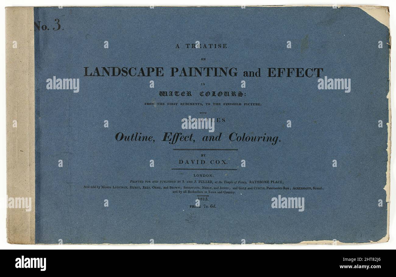 Eine Abhandlung über Landschaftsmalerei und Wirkung in Wasserfarben: Von den ersten Grundierungen bis zum fertigen Bild Nr. 3, 1813. Stockfoto