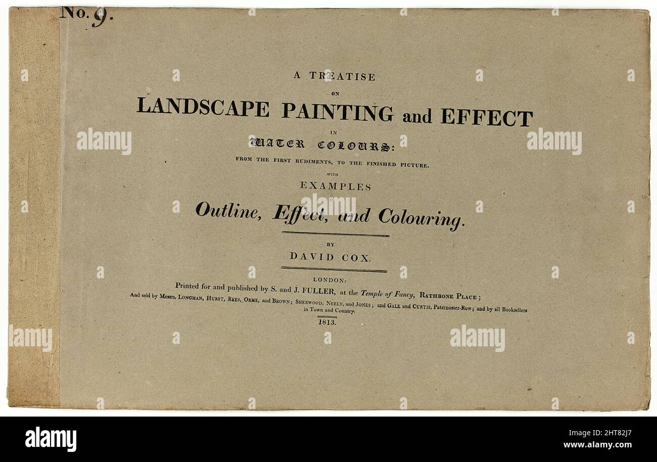 Eine Abhandlung über Landschaftsmalerei und Wirkung in Wasserfarben: Von den ersten Grundierungen bis zum fertigen Bild Nr. 9, 1813. Stockfoto